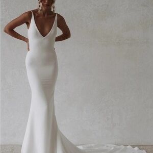 MWL Archie Deep V-Neck Open Back Dress